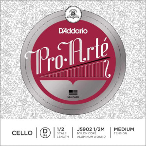 D'Addario Pro-Arte Cello Single 'D' 1/2 Size