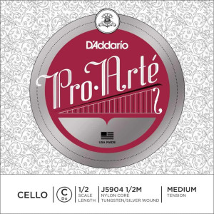 D'Addario Pro-Arte Cello Single 'C' 1/2 Size