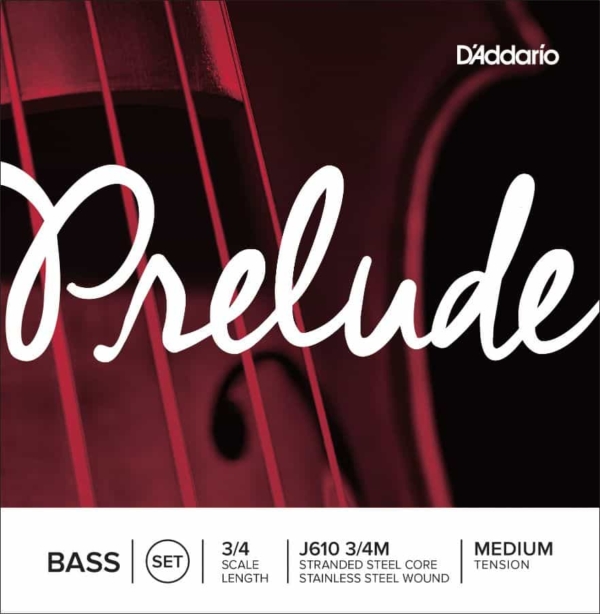 D'Addario Prelude Bass String Set 3/4 Size