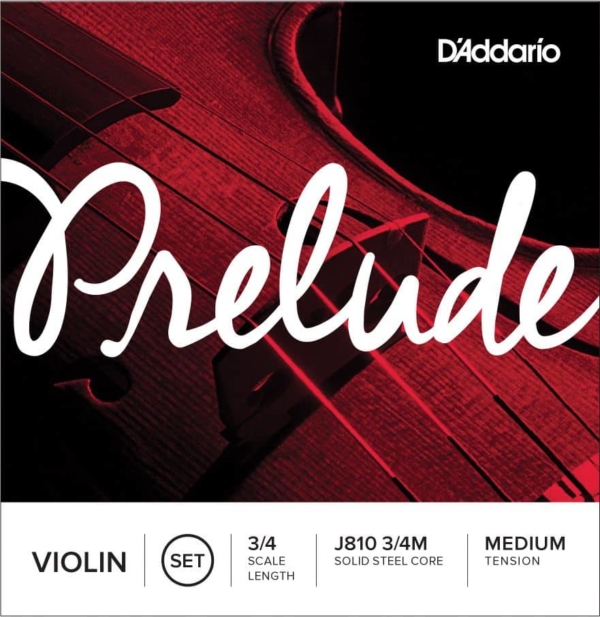 D'Addario Prelude Violin String Set 3/4 Size
