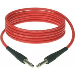 6m KIK Red Instrument Cable w Nickel Connectors