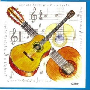 NOTELETS - ACOUSTIC GUITAR DESIGN (PACK OF 5)