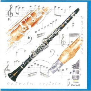 NOTELETS - CLARINET DESIGN (PACK OF 5)
