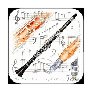CLARINET COASTERS PACK OF 4