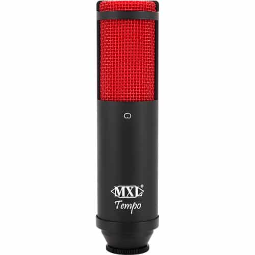 MXL USB microphone with headphone jack - BLACK/RED