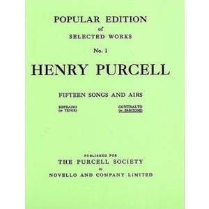 PURCELL 15 SONGS & AIRS LOW VOICE