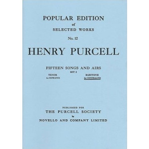 PURCELL 15 SONGS & AIRS 2 LOW VOICE