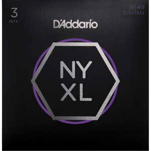 D'Addario NYXL1149-3P Nickel Wound Electric Guitar Strings, 11-49, 3 Sets