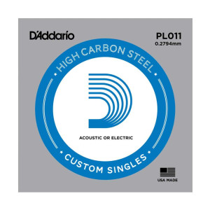D'Addario PL011 Plain Steel Guitar Single String, .011