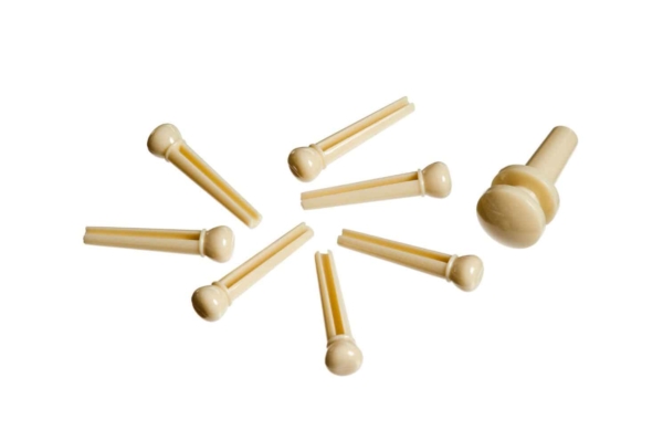 Planet Waves Injected Molded Bridge Pins w End Pin, Set of 7, Ivory