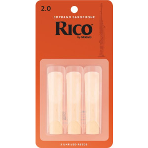 Rico Soprano Sax Reeds, Strength 2.0, 3-pack