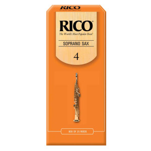 Rico Soprano Sax Reeds, Strength 4.0, 25-pack