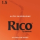 Rico Alto Sax Reeds, Strength 1.5, 10-pack
