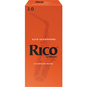 Rico Alto Sax Reeds, Strength 2.0, 25-pack