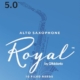 Rico Royal Alto Sax Reeds, Strength 5.0, 10-pack