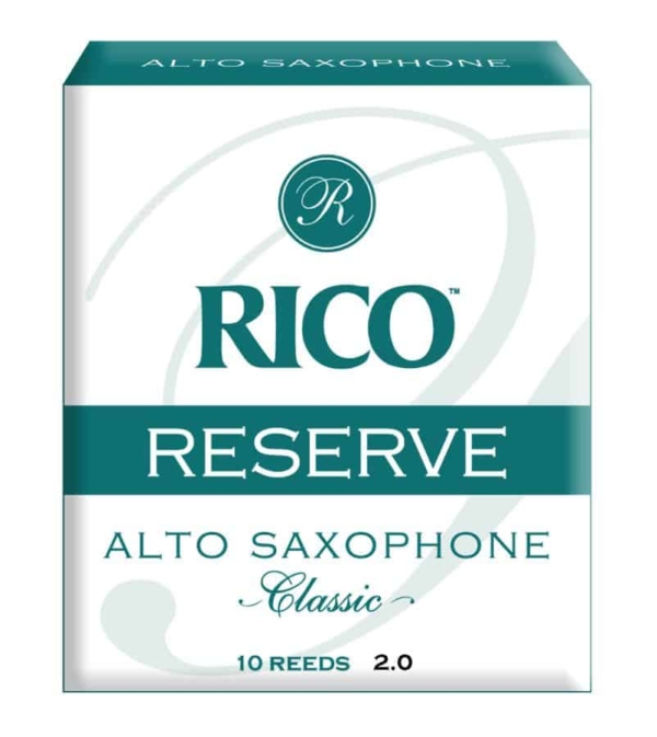 Rico Reserve Classic Alto Sax Reeds, Strength 2.0, 10-pack