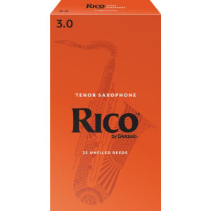 Rico Tenor Sax Reeds, Strength 3.0, 25-pack
