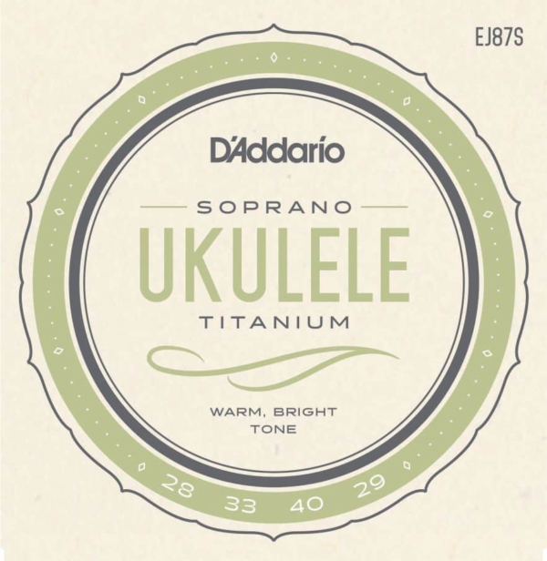 D'Addario EJ87S Titanium Ukulele Strings, Soprano