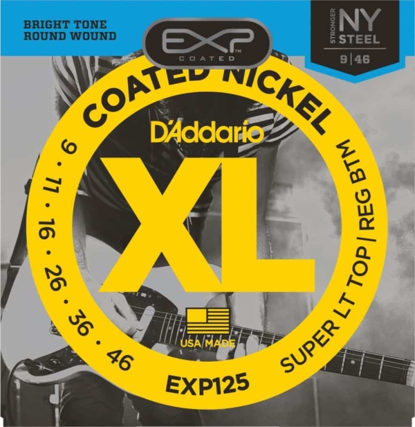 D'Addario EXP125 Coated Electric Guitar Strings, 9-46