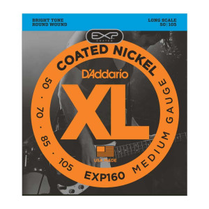 D'Addario EXP160 Coated Bass Guitar Strings, 50-105, Long Scale