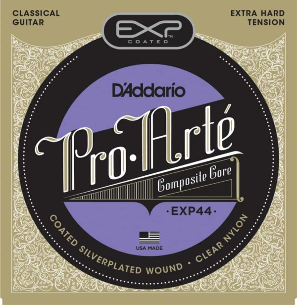 D'Addario EXP44 Coated Classical Guitar Strings, Extra Hard Tension