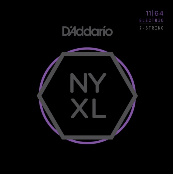 D'Addario NYXL1164 Nickel Wound 7-String Electric Guitar Strings, 11-64
