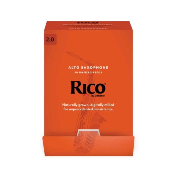 Rico Alto Sax Reeds, Strength 2.0, 50-pack