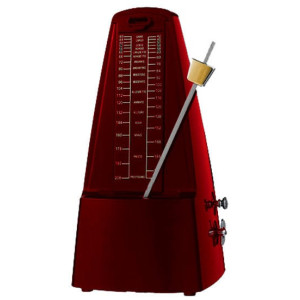Cherry Mechanical Metronome in Red Plastic Casing