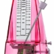 Cherry Mechanical Metronome in Transparent Pink Plastic Casing