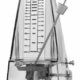 Cherry Mechanical Metronome in Transparent Clear Plastic Casing