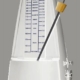 Cherry Mechanical Metronome in White Plastic Casing