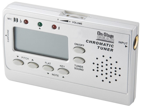 Chromatic Tuner with Built-In Mic & Pitch Pipe Function