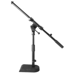 Low Profile Boom Mic Stand with Weighted Base