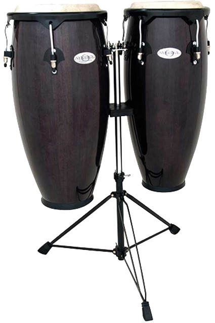 Toca 10 & 11" Synergy Series Wooden Conga Set Trans Black