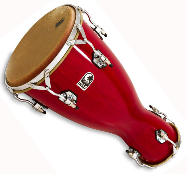Toca Large Bata Drum Lya Bright Red Lacquer Finish