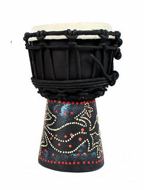 Toca Wooden Mini Series 4" Djembe Hand Painted Gecko Design