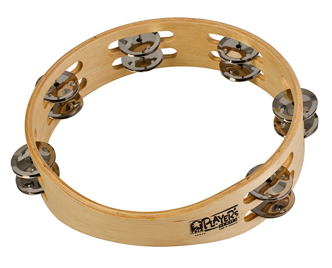 Toca Players Series 9" Wooden Tambourine w Double Row Jingles