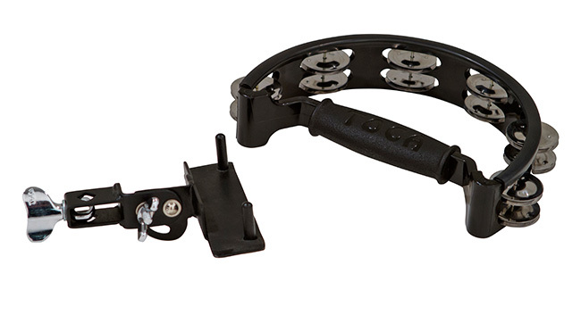 Toca Tambourine w Easy Place Mount & Double Nickel Plated Jingles