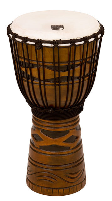 Toca Origins Series Wooden Djembe 10" Synthetic Head African Mask