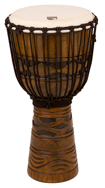 Toca Origins Series Wooden Djembe 12" Synthetic Head African Mask