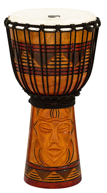 Toca Origins Series Wooden Djembe 8" Synthetic Head Tribal Mask