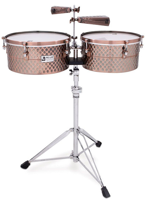 Toca Pro Line Series Timbale Set 14 & 15" Black Copper
