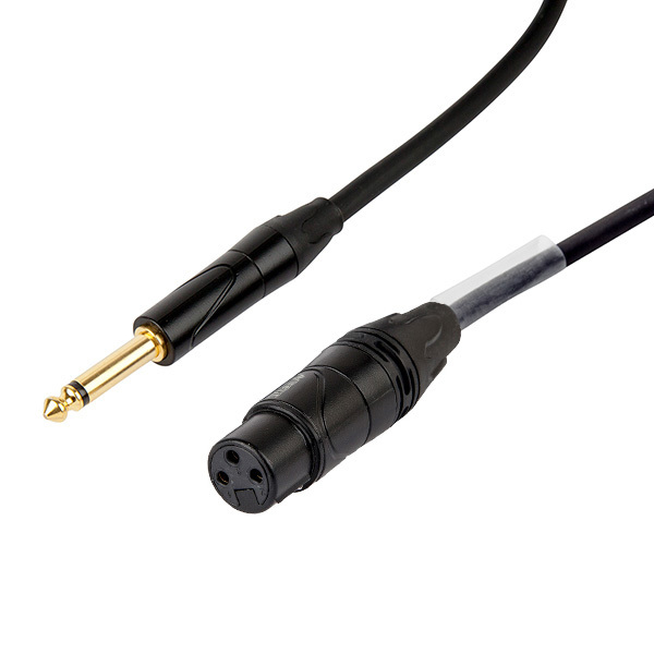 0.5m Microphone Cable XLR Female to 1/4" Jack 6.5mm PVC Jacket