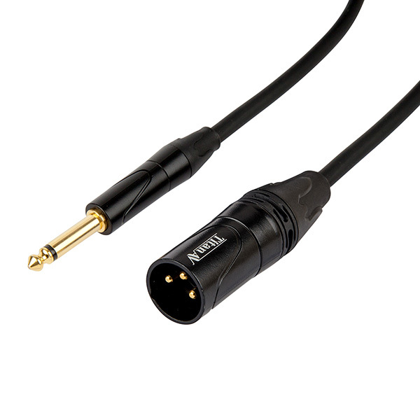 0.5m Microphone Cable XLR Male to 1/4" Jack 6.5mm PVC Jacket