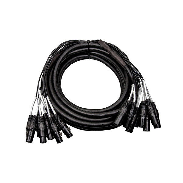 10m Multicore Loom Cable Stage Snake XLR Male  - XLR Female 3 Pin  8 Channel