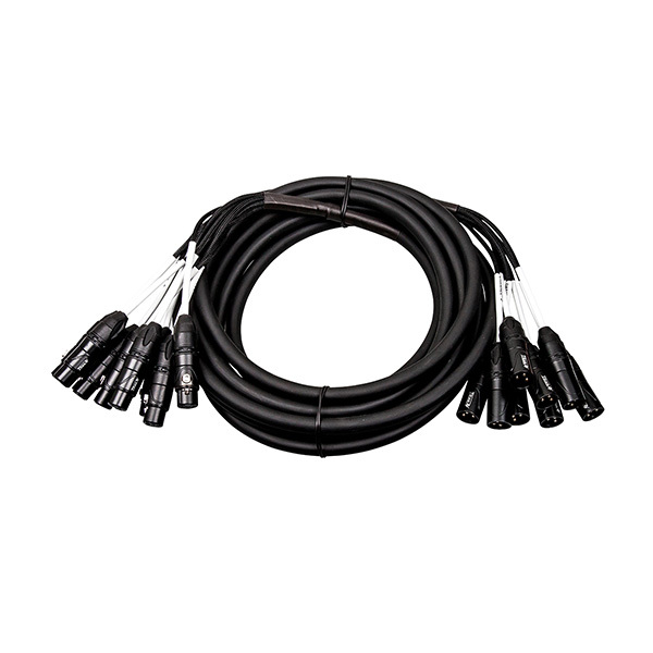 6m Multicore Loom Cable Stage Snake XLRM - XLRF,3 Pin 8 Channel